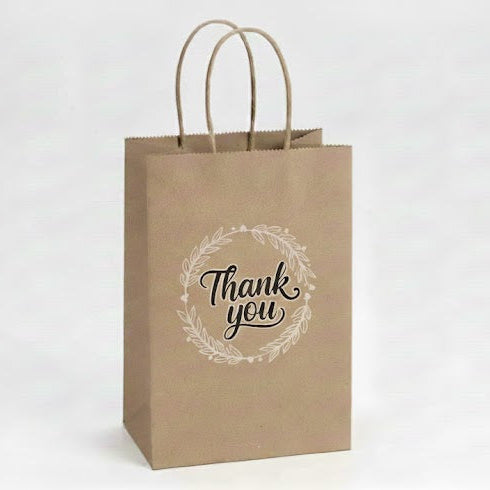 Gift Bag "Thank You" 8"x4"x10" craft 10/pack